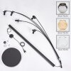 Koyoto Stehleuchte Glas 15 cm Bernsteinfarben, Chrom, Klar, Rauchfarben, 5-flammig