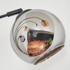 Koyoto Stehleuchte Glas 15 cm Bernsteinfarben, Chrom, Klar, Rauchfarben, 5-flammig