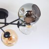 Ripoll Deckenleuchte Glas 15 cm Bernsteinfarben, Klar, Rauchfarben, 6-flammig