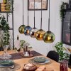 Koyoto Hängeleuchte Glas 15 cm Naturfarben, Schwarz, 5-flammig
