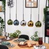 Koyoto Hängeleuchte Glas 15 cm Naturfarben, Schwarz, 5-flammig