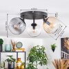 Koyoto Deckenleuchte Glas 15 cm Bernsteinfarben, Klar, Rauchfarben, 3-flammig