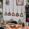 Koyoto Hängeleuchte Glas 15 cm Naturfarben, Schwarz, 5-flammig