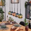 Koyoto Hängeleuchte Glas 15 cm Naturfarben, Schwarz, 5-flammig