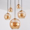 Koyoto Hängeleuchte Glas 15 cm, 20 cm, 25 cm, 30 cm Gold, Schwarz, 5-flammig