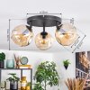 Ripoll Deckenleuchte Glas 15 cm Bernsteinfarben, 3-flammig