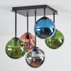 Gastor Deckenleuchte Glas 15 cm Blau, Chrom, Grün, Kupferfarben, Rauchfarben, 5-flammig