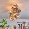 Ripoll Deckenleuchte Glas 15 cm Gold, Schwarz, 8-flammig