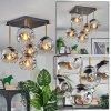 Ripoll Deckenleuchte Glas 15 cm Gold, Schwarz, 5-flammig