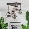 Ripoll Deckenleuchte Glas 15 cm Gold, Schwarz, 5-flammig