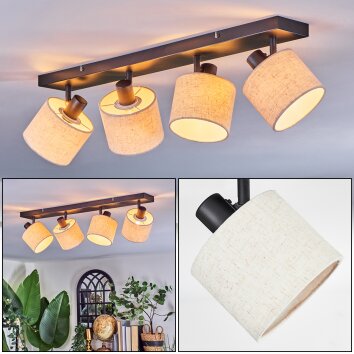 Bassagoda Deckenleuchte Schwarz, 4-flammig