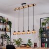 Koyoto Hängeleuchte Glas 15 cm Naturfarben, Schwarz, 5-flammig