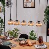 Koyoto Hängeleuchte Glas 15 cm Naturfarben, Schwarz, 5-flammig