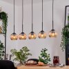 Koyoto Hängeleuchte Glas 15 cm Naturfarben, Schwarz, 5-flammig