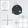 Chehalis Deckenleuchte Glas 15 cm Weiß, 3-flammig