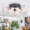 Koyoto Deckenleuchte Glas 15 cm Bernsteinfarben, Klar, 3-flammig