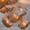Ripoll Deckenleuchte Glas 15 cm Gold, Schwarz, 10-flammig