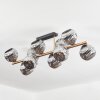 Ripoll Deckenleuchte Glas 15 cm Gold, Schwarz, 10-flammig