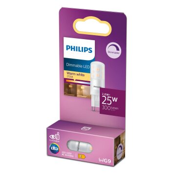 Philips LED G9 2,6 Watt 2700 Kelvin 300 Lumen Philips LED G9 2,6 Watt 2700 Kelvin 300 Lumen