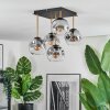Ripoll Deckenleuchte Glas 15 cm Gold, Schwarz, 5-flammig