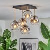 Ripoll Deckenleuchte Glas 15 cm Gold, Schwarz, 5-flammig