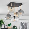 Ripoll Deckenleuchte Glas 15 cm Gold, Schwarz, 5-flammig