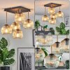 Ripoll Deckenleuchte Glas 15 cm Gold, Schwarz, 5-flammig
