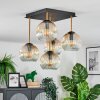 Ripoll Deckenleuchte Glas 15 cm Gold, Schwarz, 5-flammig