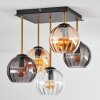 Koyoto Deckenleuchte Glas 15 cm Gold, Schwarz, 5-flammig