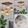Ripoll Deckenleuchte Glas 15 cm Gold, Schwarz, 5-flammig