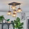 Ripoll Deckenleuchte Glas 15 cm Gold, Schwarz, 5-flammig
