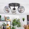 Ripoll Deckenleuchte Glas 15 cm Klar, Rauchfarben, 3-flammig