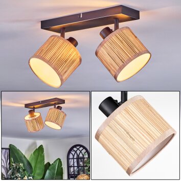 Bongal Deckenleuchte Schwarz, 2-flammig