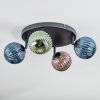Chehalis Deckenleuchte Glas 12 cm Blau, Grün, Kupferfarben, 4-flammig