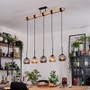 Ripoll Hängeleuchte Glas 15 cm Naturfarben, Schwarz, 5-flammig