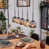 Ripoll Hängeleuchte Glas 15 cm Naturfarben, Schwarz, 5-flammig