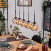 Koyoto Hängeleuchte Glas 15 cm Naturfarben, Schwarz, 5-flammig