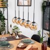 Koyoto Hängeleuchte Glas 15 cm Naturfarben, Schwarz, 5-flammig