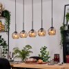 Koyoto Hängeleuchte Glas 15 cm Naturfarben, Schwarz, 5-flammig