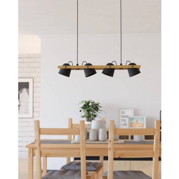 EGLO HORNWOOD-Z Hängeleuchte LED Braun, Schwarz, 4-flammig, Farbwechsler EGLO HORNWOOD-Z Hängeleuchte LED Braun, Schwarz, 4-flammig, Farbwechsler