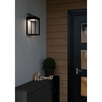 EGLO SUZZARA Solarleuchte LED Schwarz, 1-flammig, Bewegungsmelder