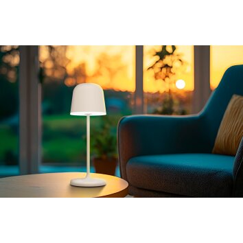 EGLO MANNERA-S Tischleuchte LED Sandfarben, 1-flammig, Fernbedienung, Farbwechsler