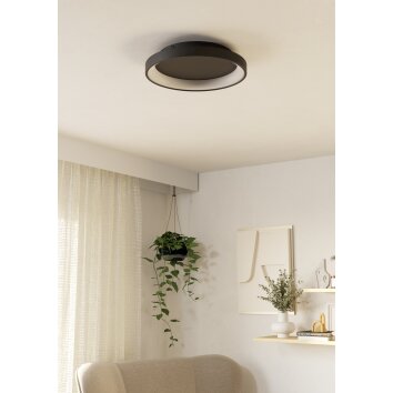 EGLO LORETELLO Deckenleuchte LED Schwarz, Fernbedienung