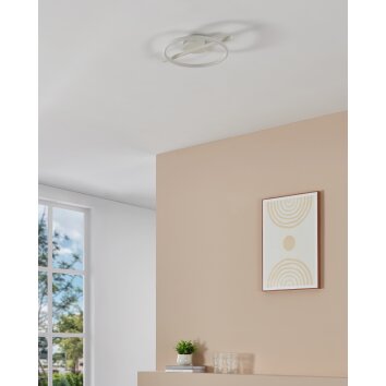 EGLO AMANDOLO Deckenleuchte LED Weiß, Fernbedienung, Farbwechsler