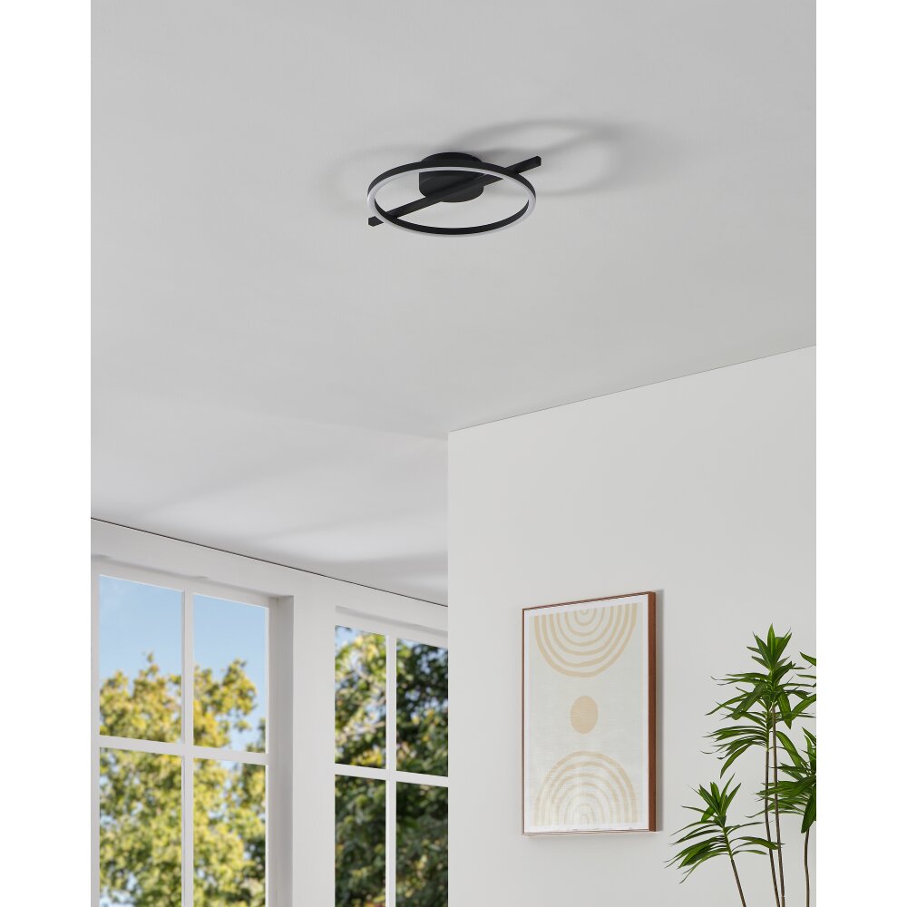 EGLO AMANDOLO Deckenleuchte LED Schwarz, Fernbedienung, Farbwechsler main product photo