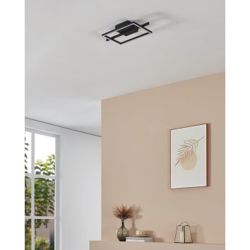 EGLO AMANDOLO Deckenleuchte LED Schwarz, Fernbedienung, Farbwechsler