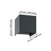 EGLO VALMONTONE Wandleuchte LED Schwarz