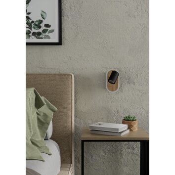 EGLO RIMBOCCHI Wandleuchte LED Braun, Schwarz
