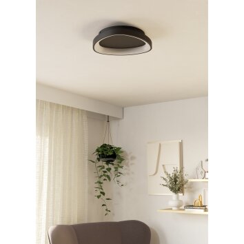 EGLO LORETELLO Deckenleuchte LED Schwarz, Fernbedienung