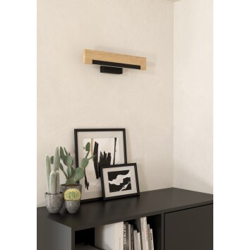 EGLO CAMACHO Wandleuchte LED Braun, Schwarz